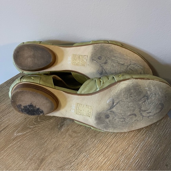 EVERYBODY BY BZ MODA Green Leather Sandals Shoes - Picture 11 of 11